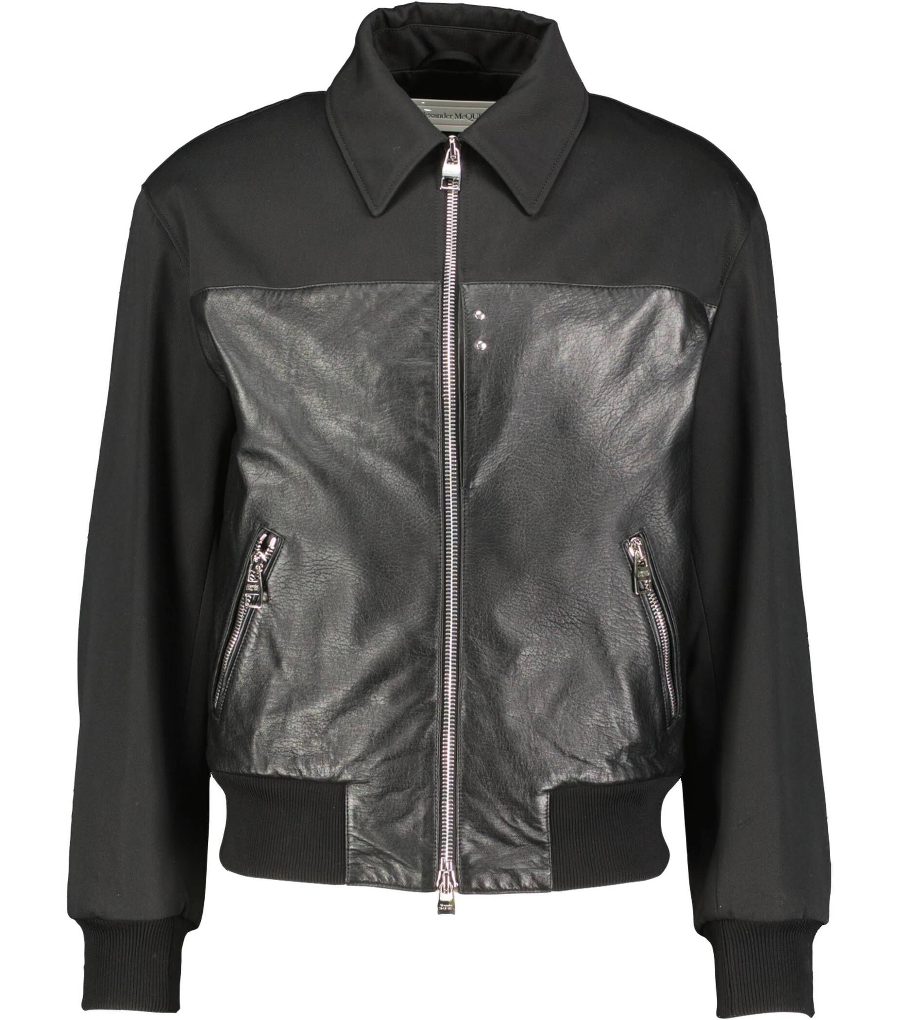 Alexander McQueen| Herren Lederjacke BOMBER JACKET