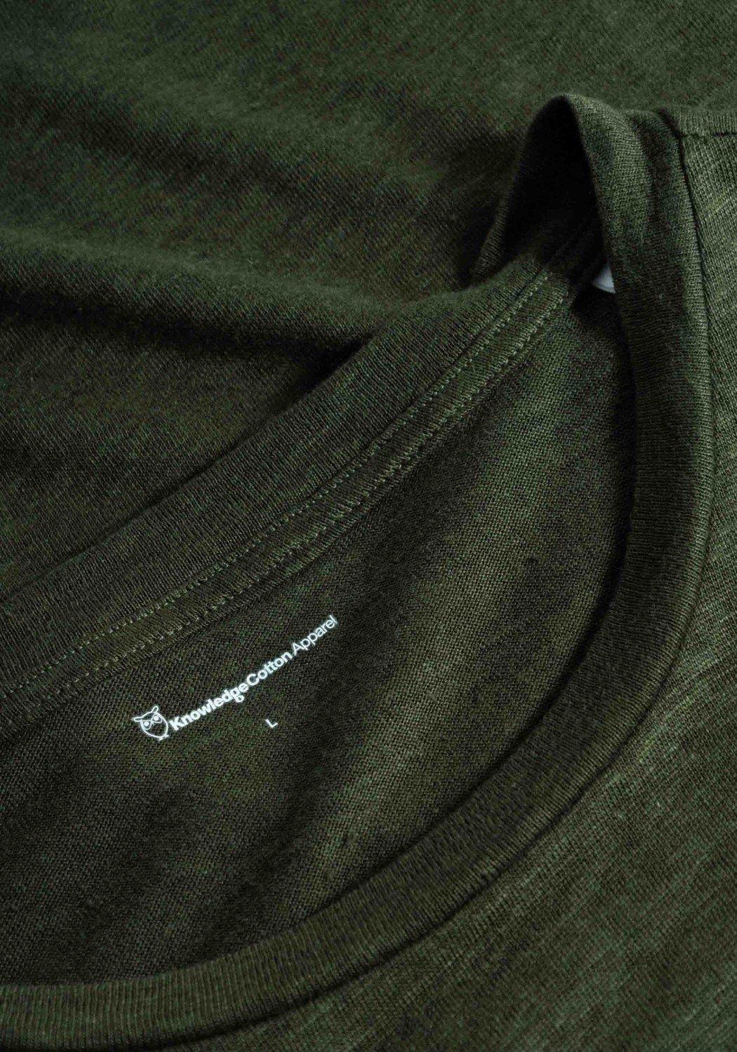 Knowledge Cotton Apparel Leinen-T-Shirt Forrest Night