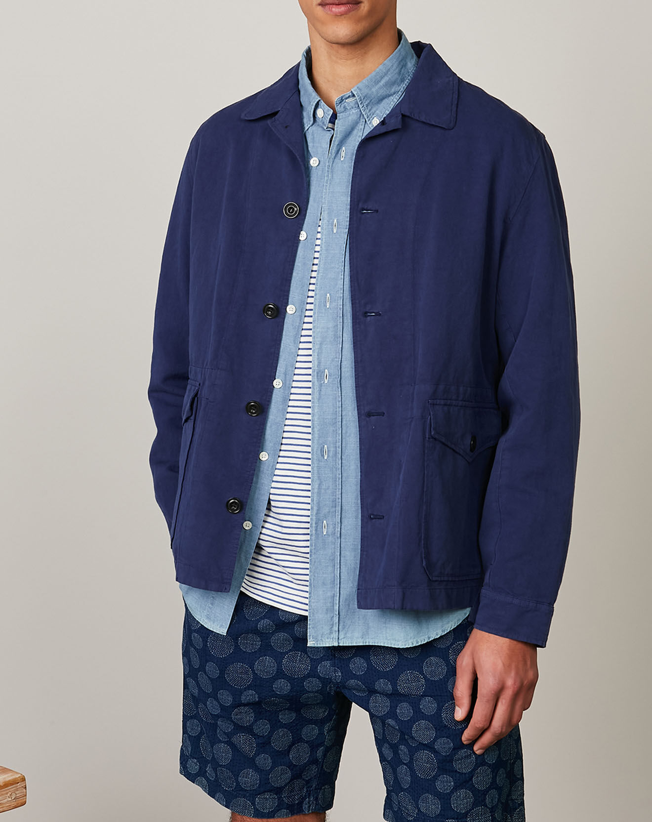 Hartford Veste en Coton & Lin Denis bleu foncé