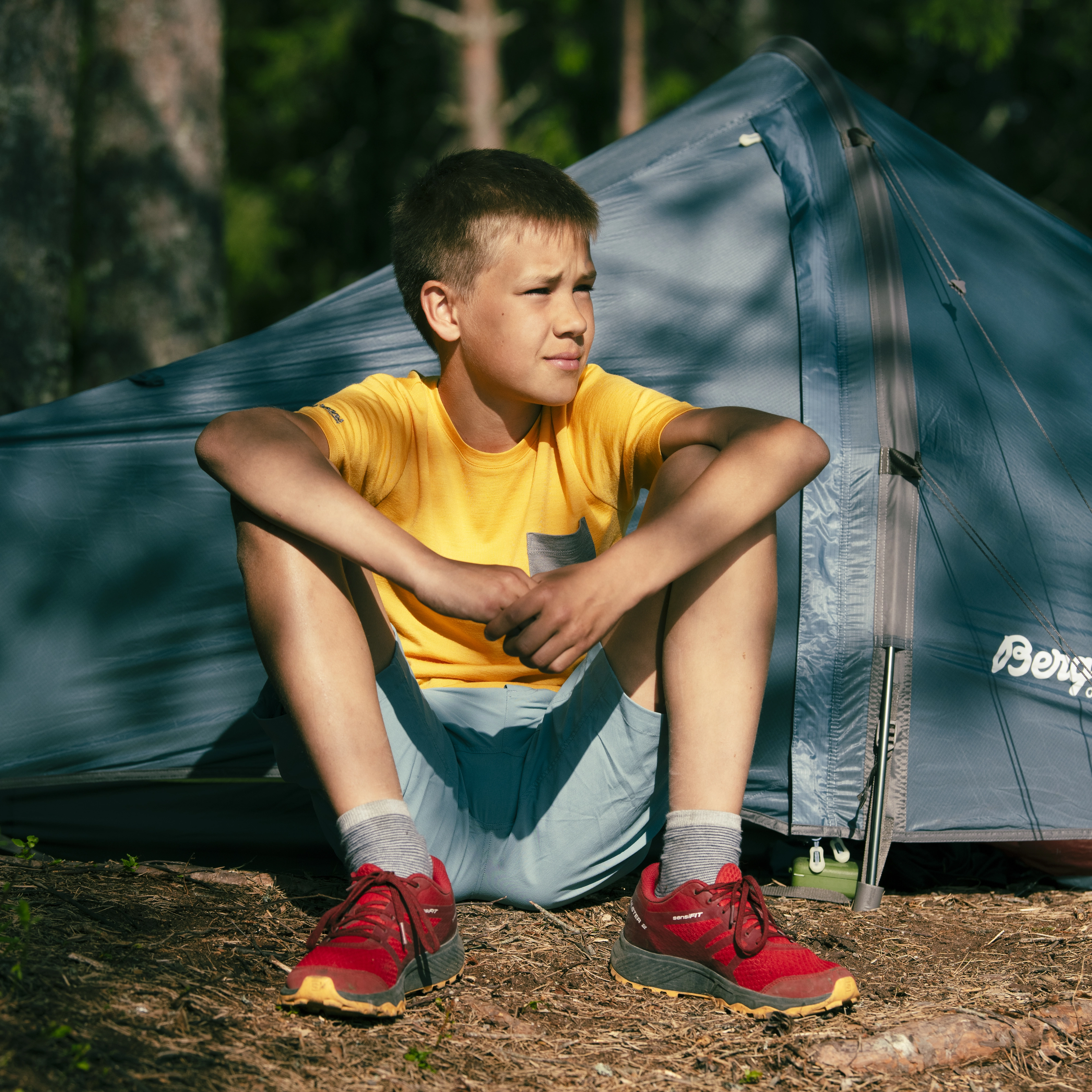 Myske Wool Youth Tee Light Golden Yellow