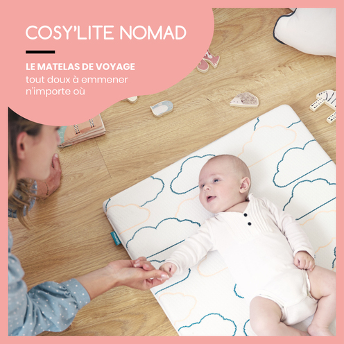 Matelas de voyage Cosy'Lite Nomad Blanc - BABYMOOV