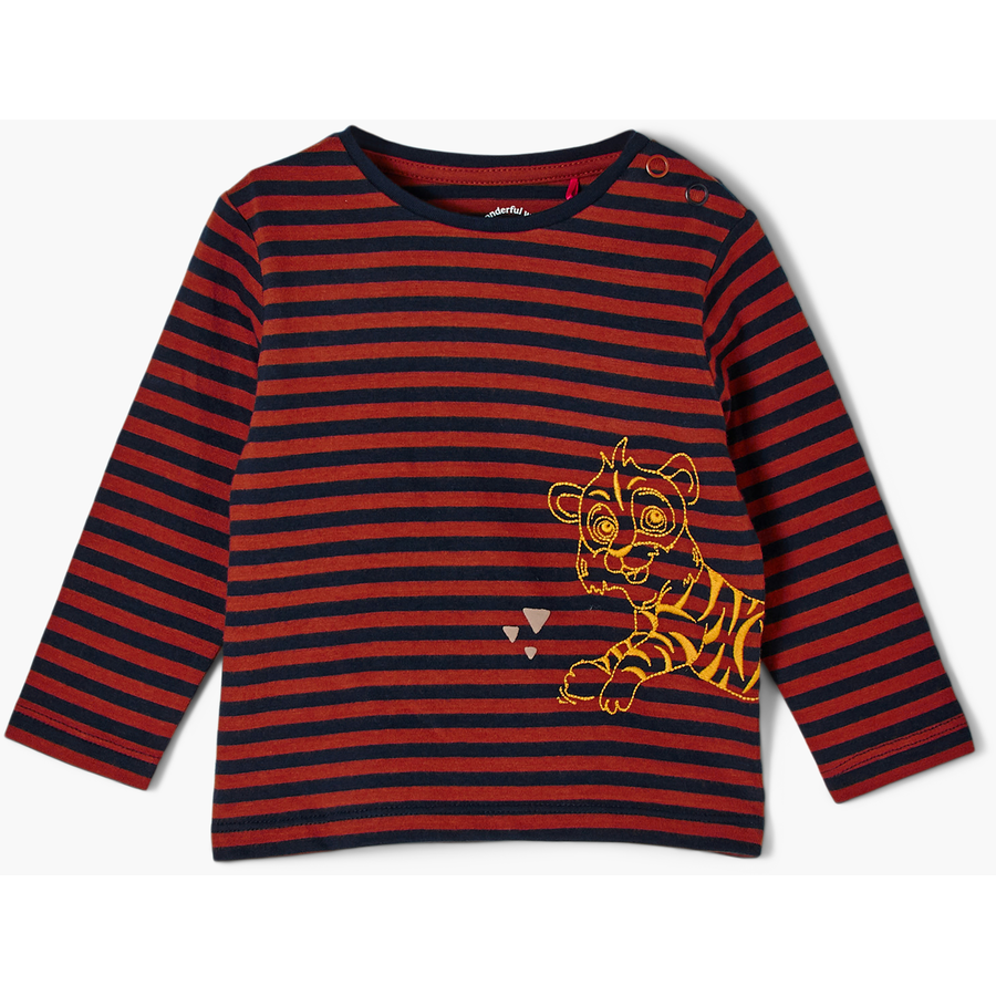 s.Oliver Langarmshirt dark orange stripe