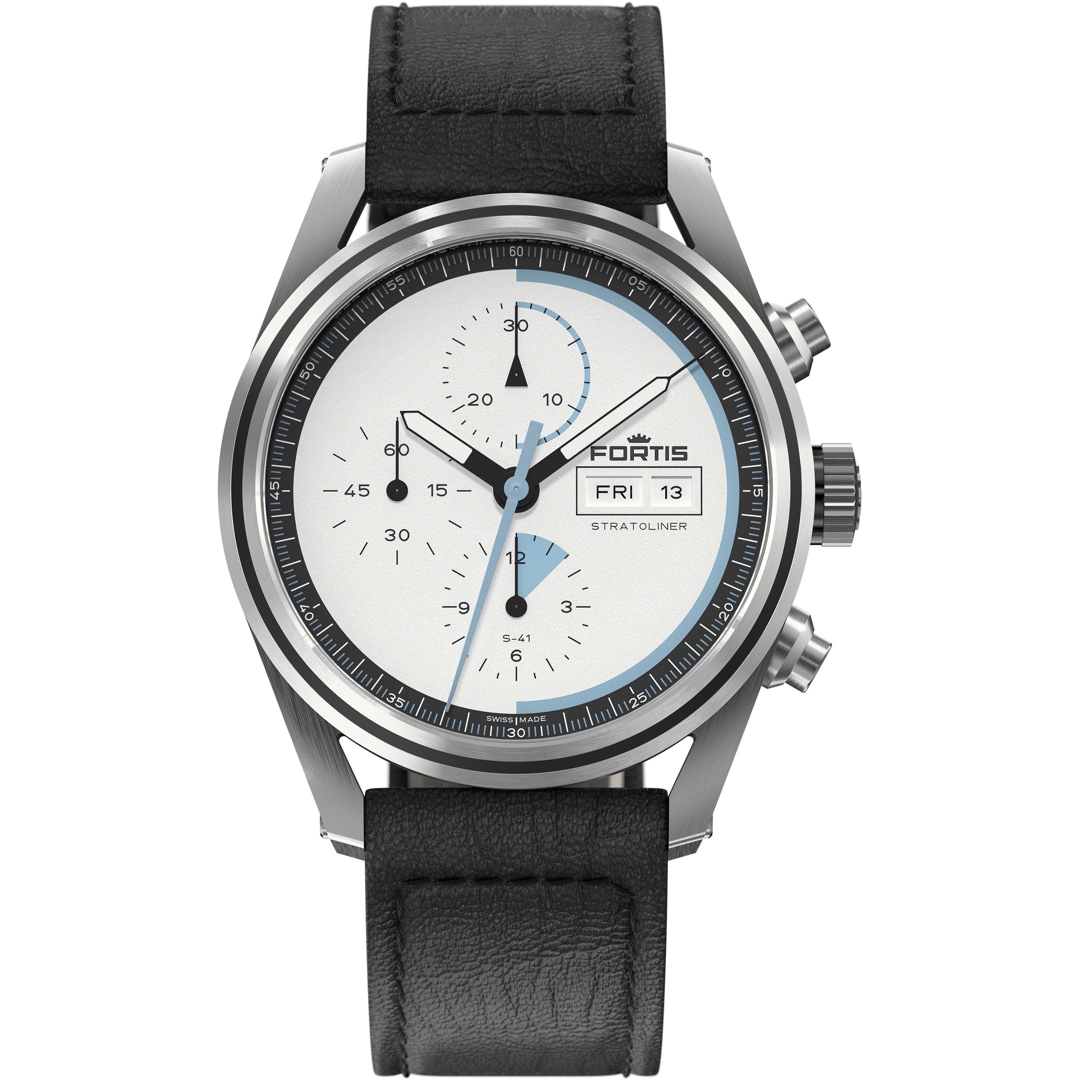 Fortis Stratoliner S-41 White Dust Aviator Strap