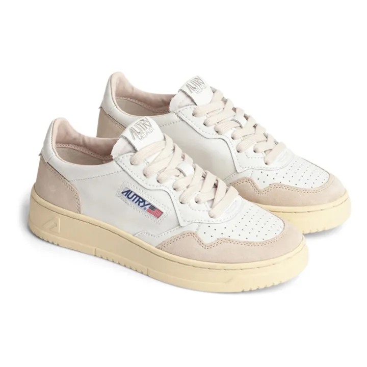 Autry Baskets Medalist Low Cuir/Suède | Blanc