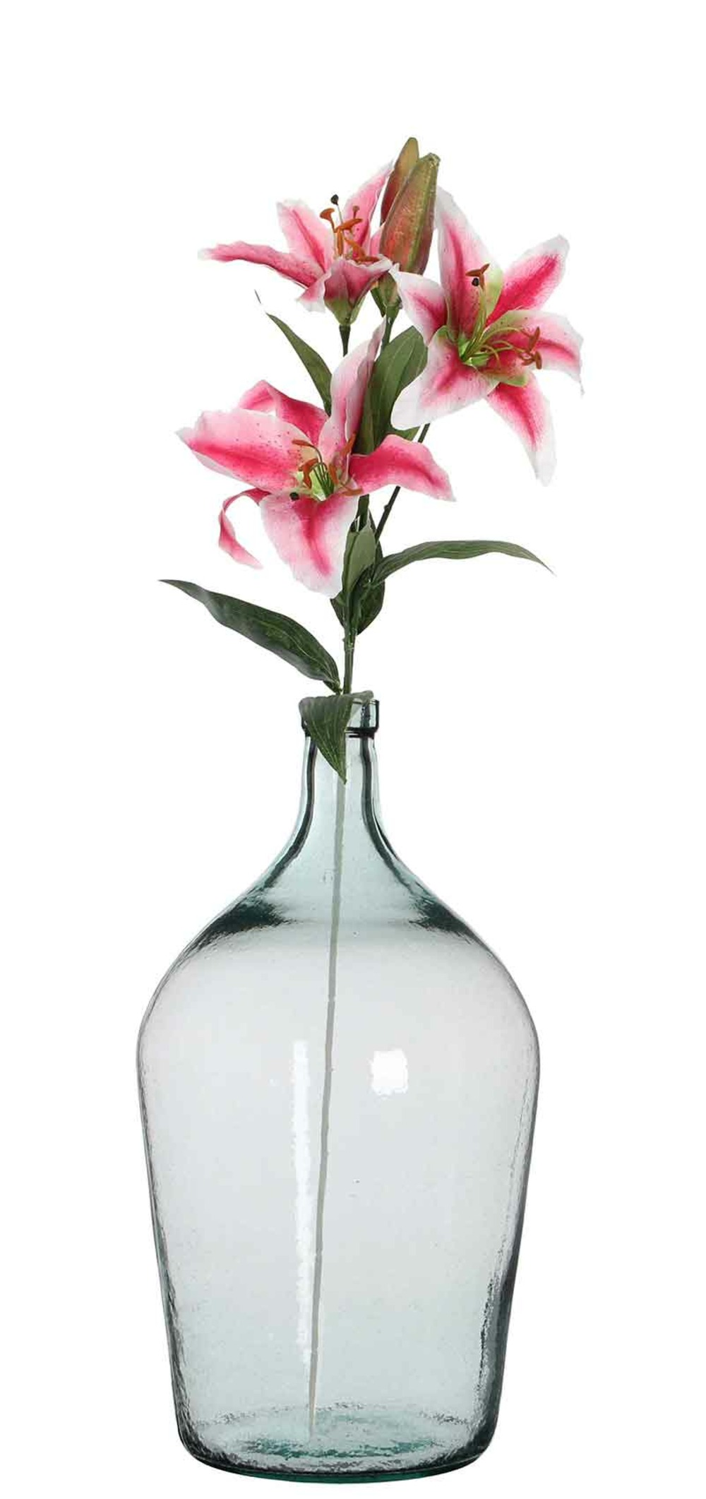 Mica decorations fleur artificielle lelie - 75x1x75 cm - pe - rose