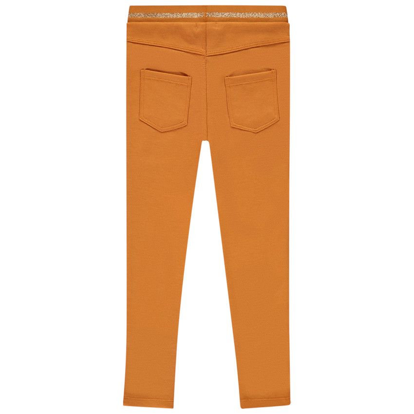 Jegging en milano à bandes latérales pour fille - Marron