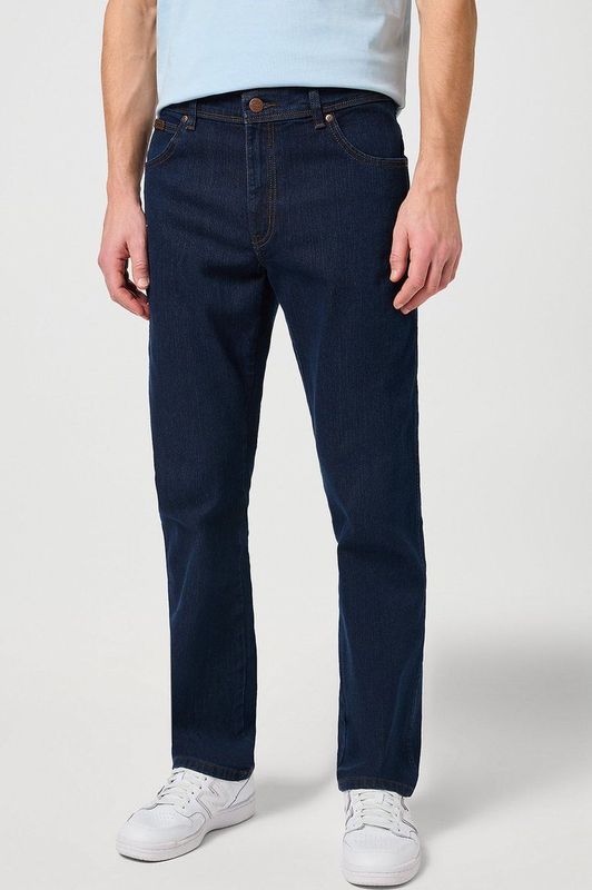 Wrangler - Regular-Straight Fit - Jeans - Blue Denim - Katoenmix