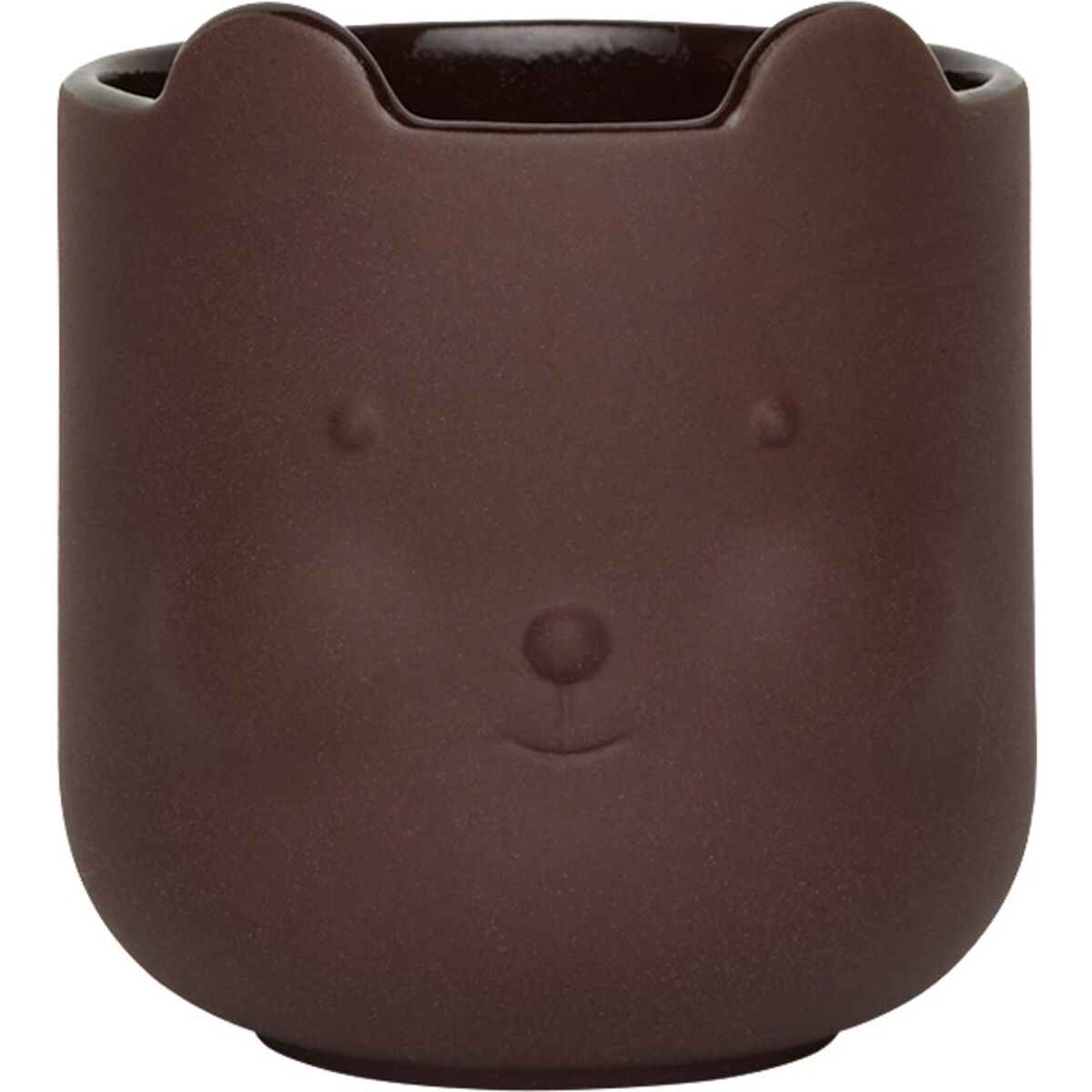 Bjørne krukke 9 cm, terracotta