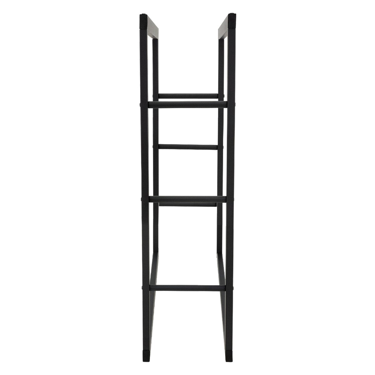ML-Design Haardhoutrek 80x100x25 cm, Rechthoekig, Zwart, Metaal, Binnen/Buiten, Gecoat Staal Haardhoutrek, Haardhoutstandaard, Haardhouthouder, Haardhoutplank voor Open Haard/Kachel