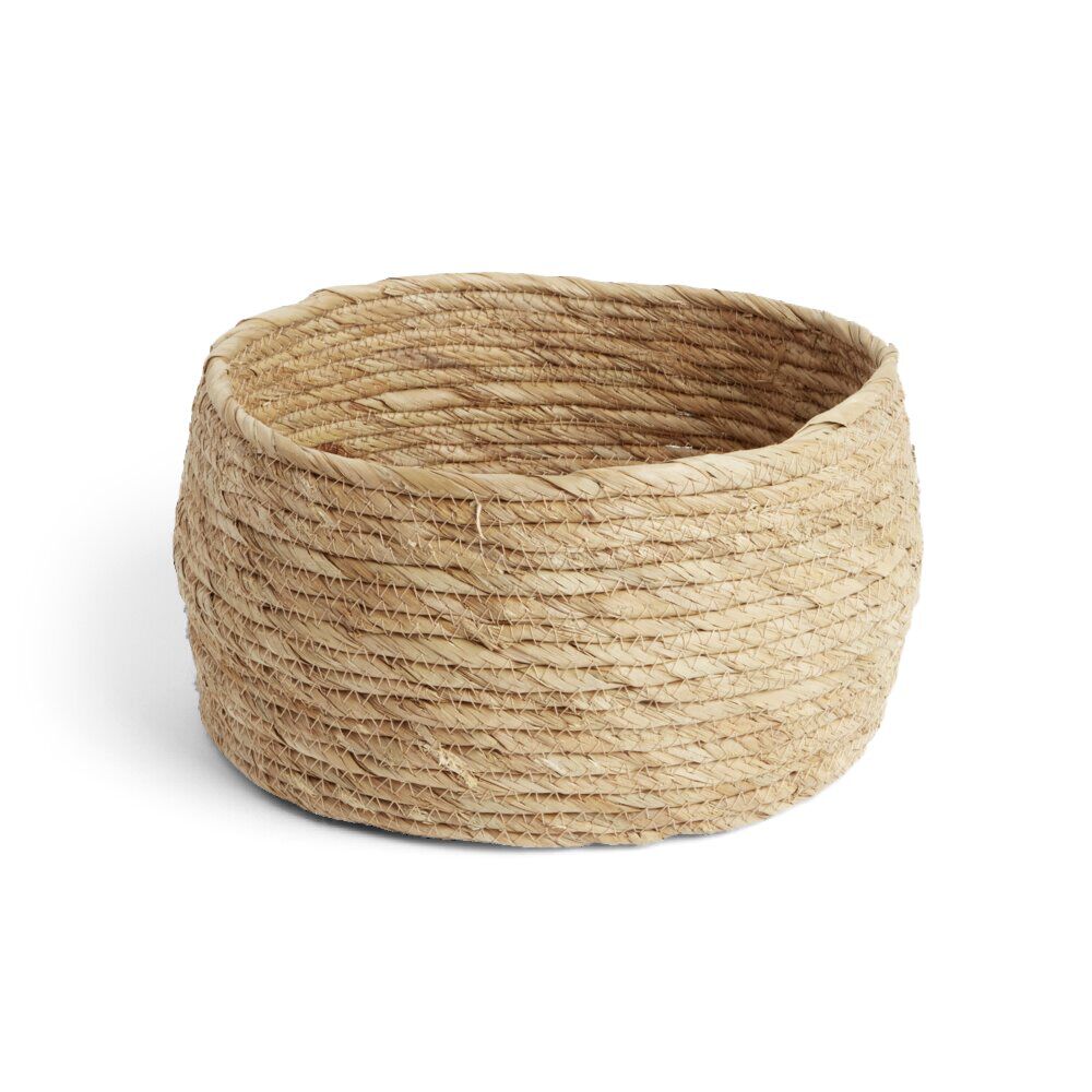 Panière ronde jonc de mer naturel Ø28xH16cm