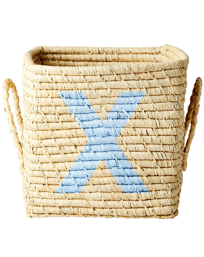 Raffia-Korb SQUARE – LETTER X