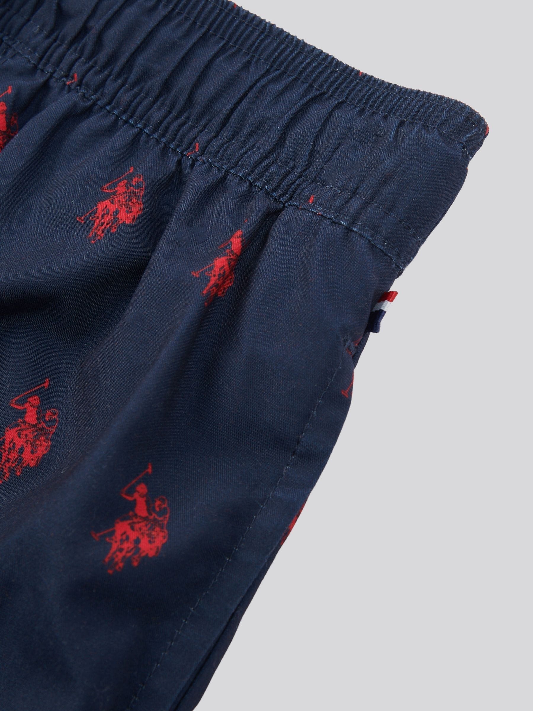 U.S. Polo Assn. Double Horsemen zwemshorts met herhaalprint voor jongens