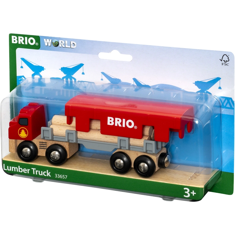 BRIO® WORLD Holztransporter mit Magnetladung 33657