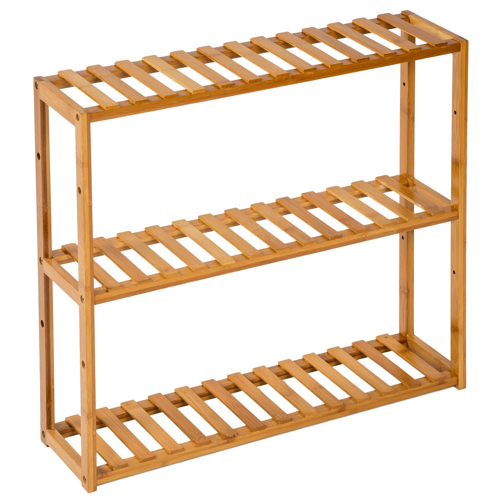 tectake Katjana badkamerplank van bamboe 60 x 15 x 54,5 cm