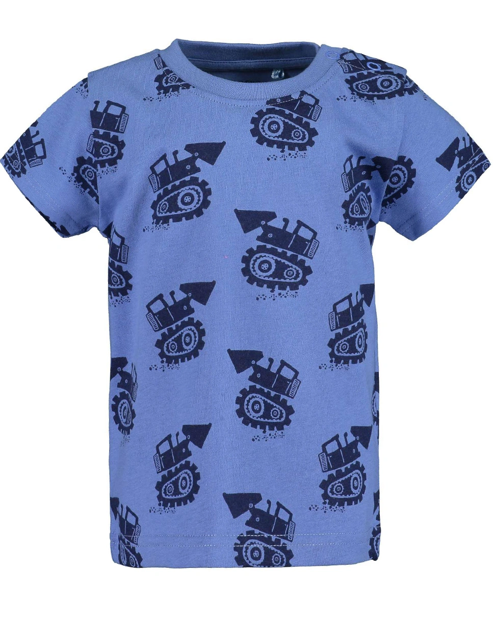 T-Shirt TRACTOR AOP in mittelblau