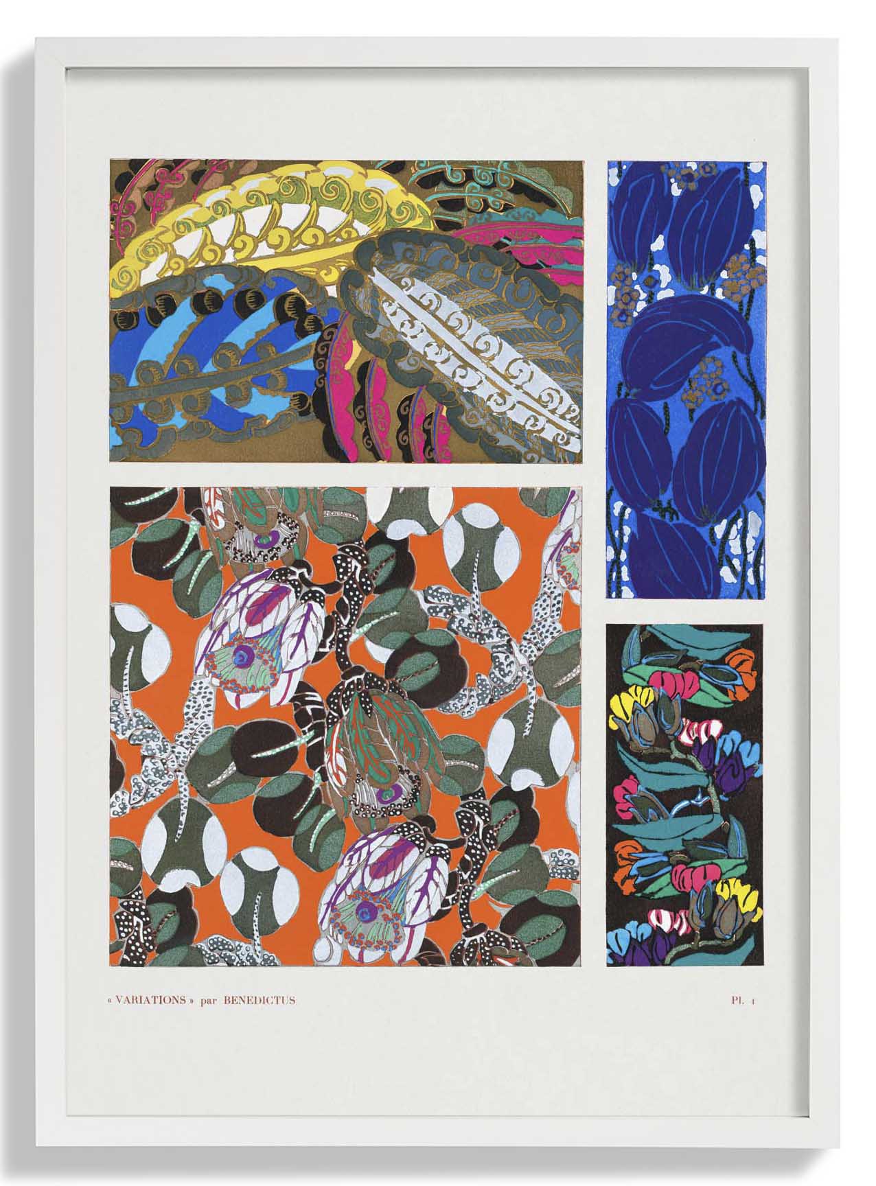 Vintage Art-Déco-Muster, Variation 1 von Édouard Bénédictus