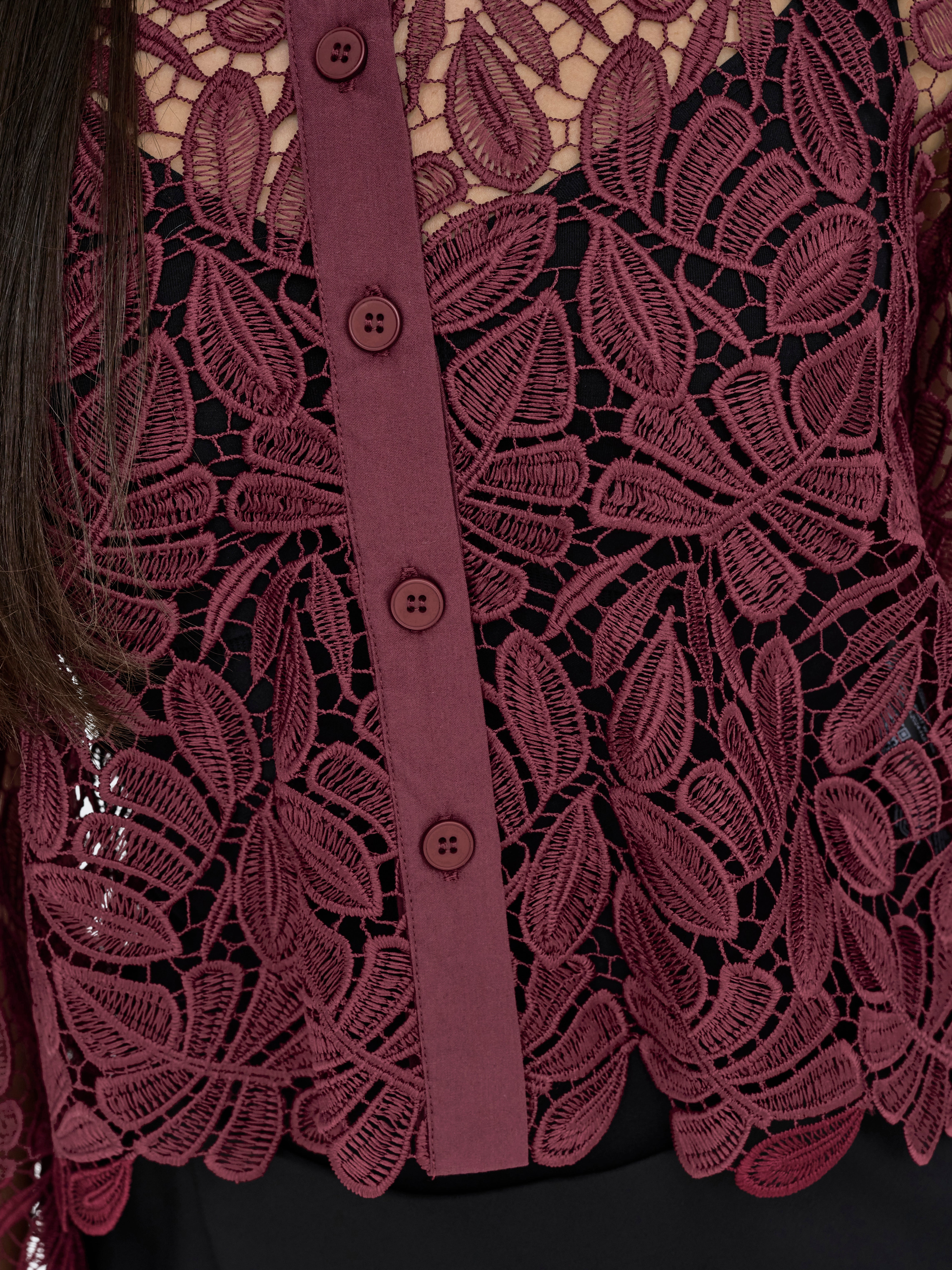 ONLELLA Hemd Burgundy