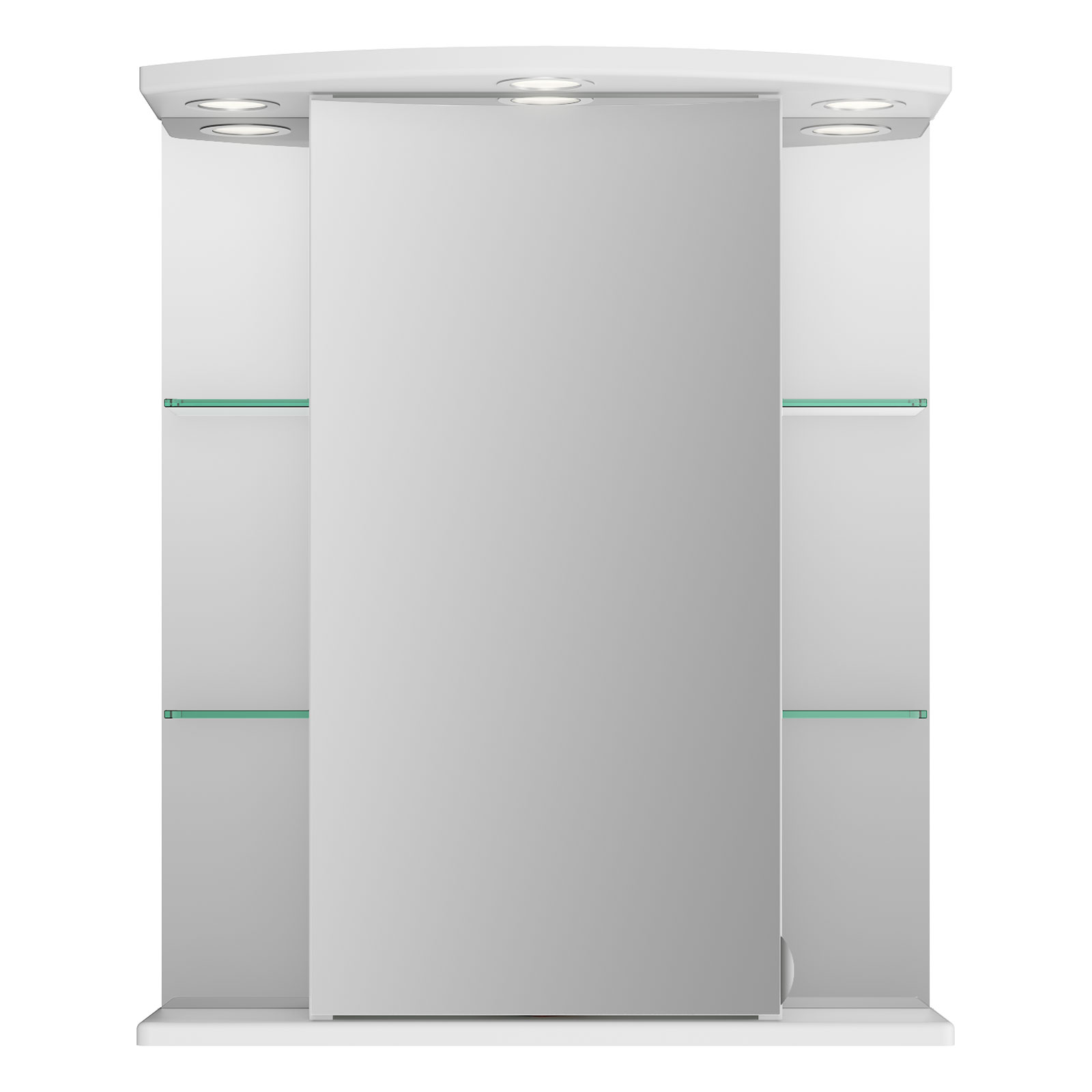Spiegelschrank - weiß Hochglanz - Kristallglas - 55 cm breit