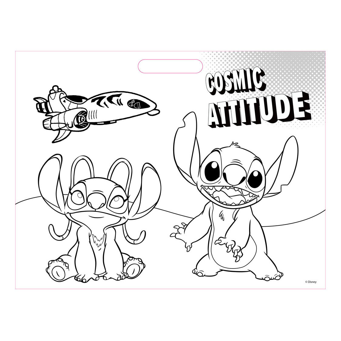 Tekenblok Lilo & Stitch met Stickers en 3 Krijtjes, 40 Vellen