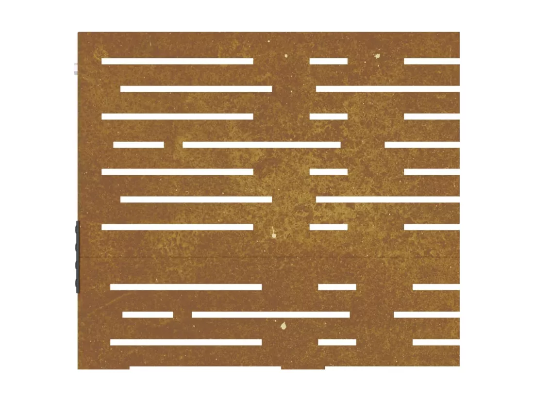 Portail de jardin 105x105 cm acier corten conception de carré