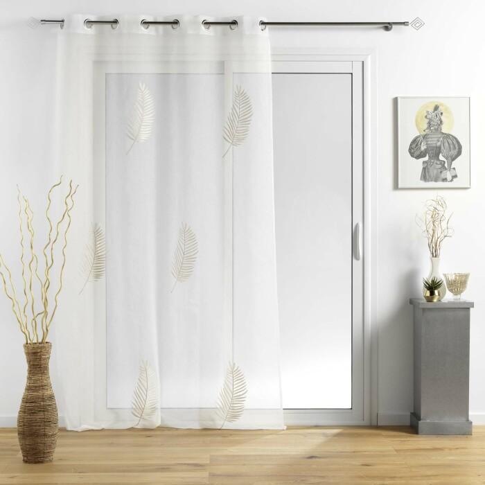 PANNEAU A OEILLETS 140X240CM BRODE METALLISE PALMEOR OR