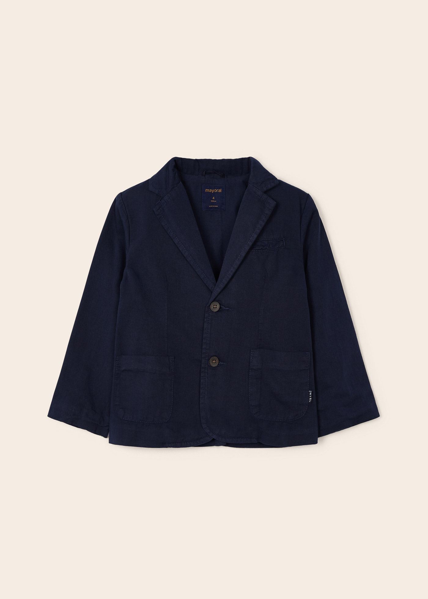 Blazer de linho para meninos
