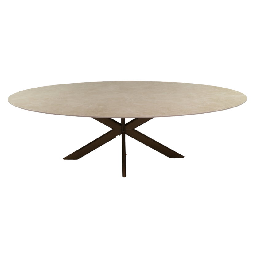 Eettafel Ovaal Fume 220x110 cm
