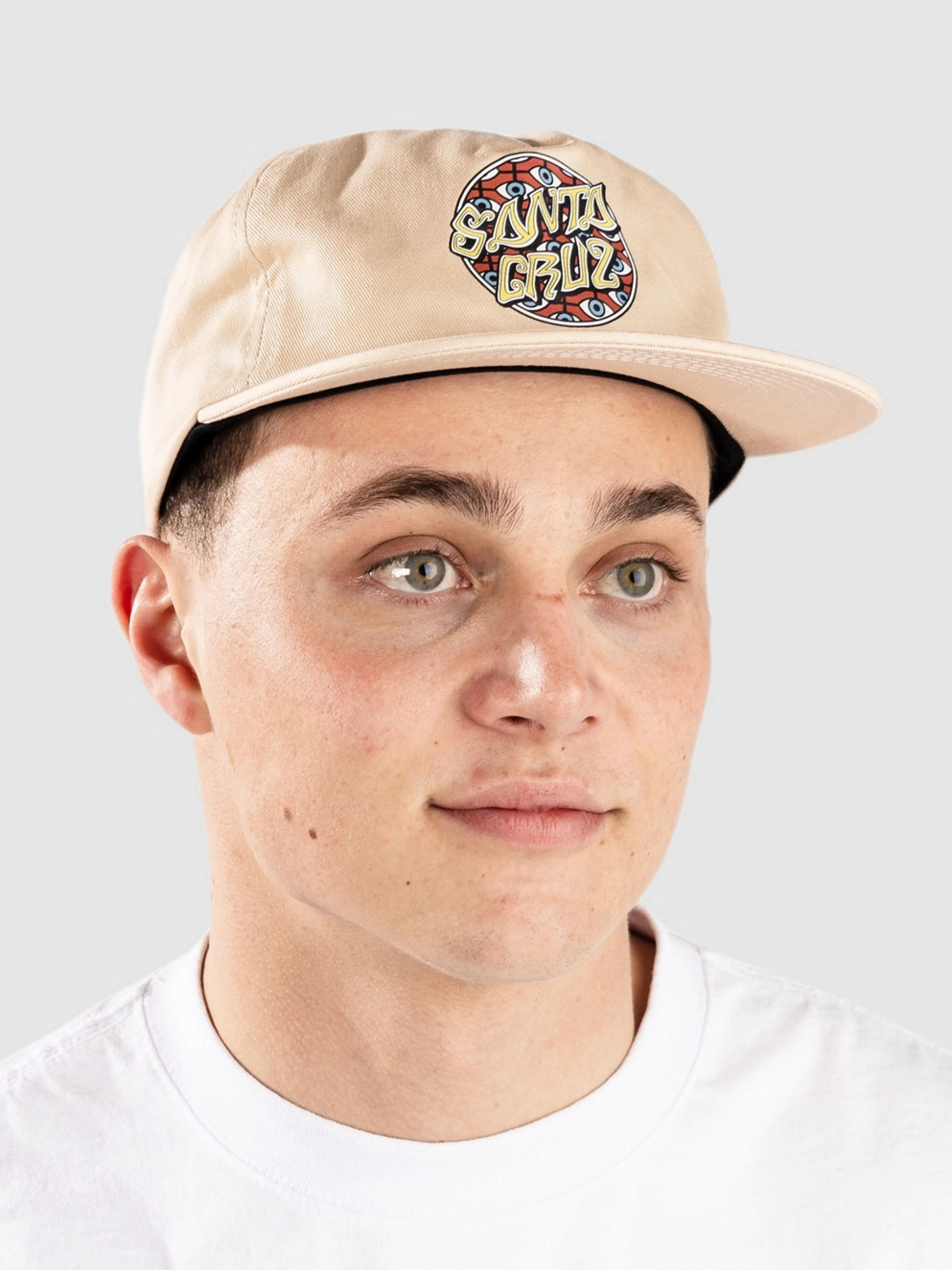 Santa Cruz Salba Eyes Dot Snapback Cap vanilla