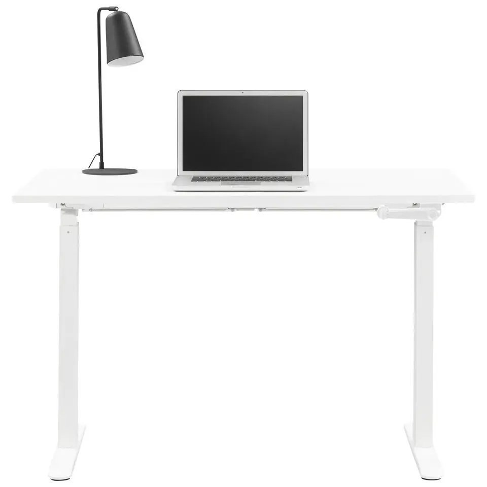 Bureau Homeworx zit/sta handmatig verstelbaar - wit/wit - 75/118x120x70 cm