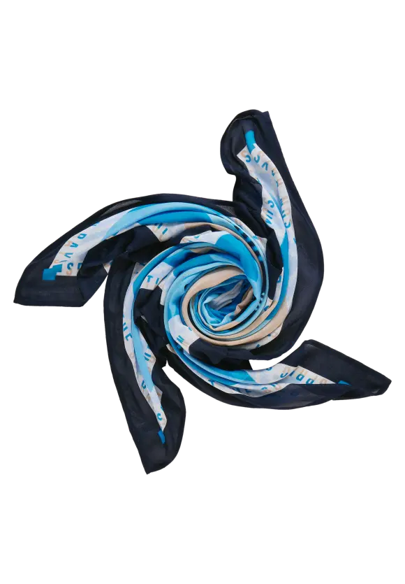 Halstuch mit Print - gravity blue