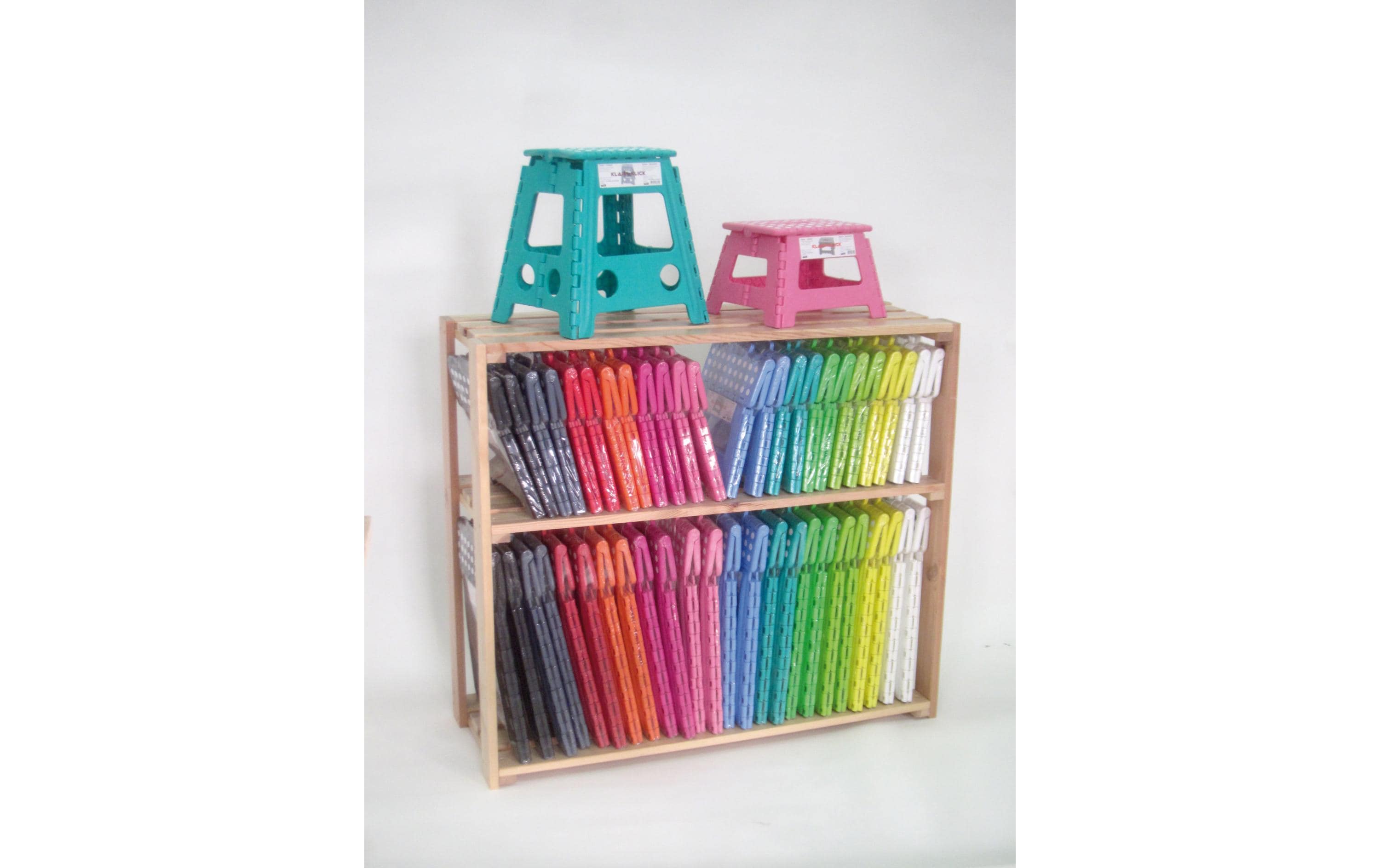 Klapphocker Klapp-Klick Big Kunststoff, GrauFarbige Hocker zum zusammenklappen