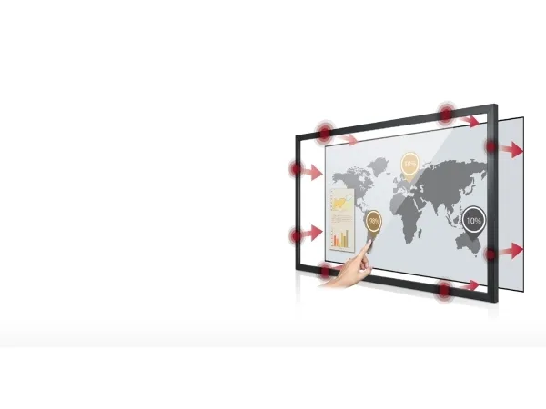 LG Overlay Touch KT-T Series KT-T32E - Berøringstransparent - multi-touch (10-punkts) - infrarød - kabling - USB 2.0 - sort - for LG 32
