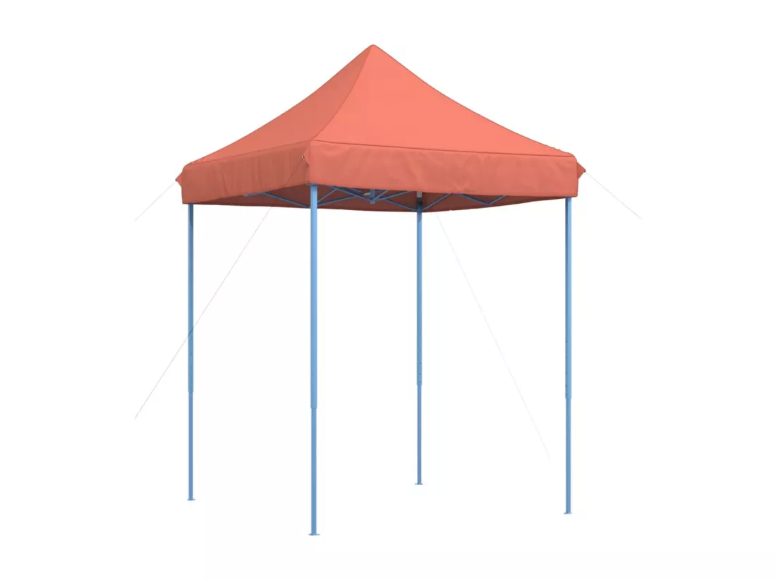Tente réception pliable escamotable terre cuite 200x200x306 cm