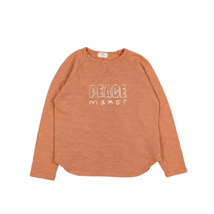 Búho T-Shirt Coton Bio Flammé Peace | Rouille