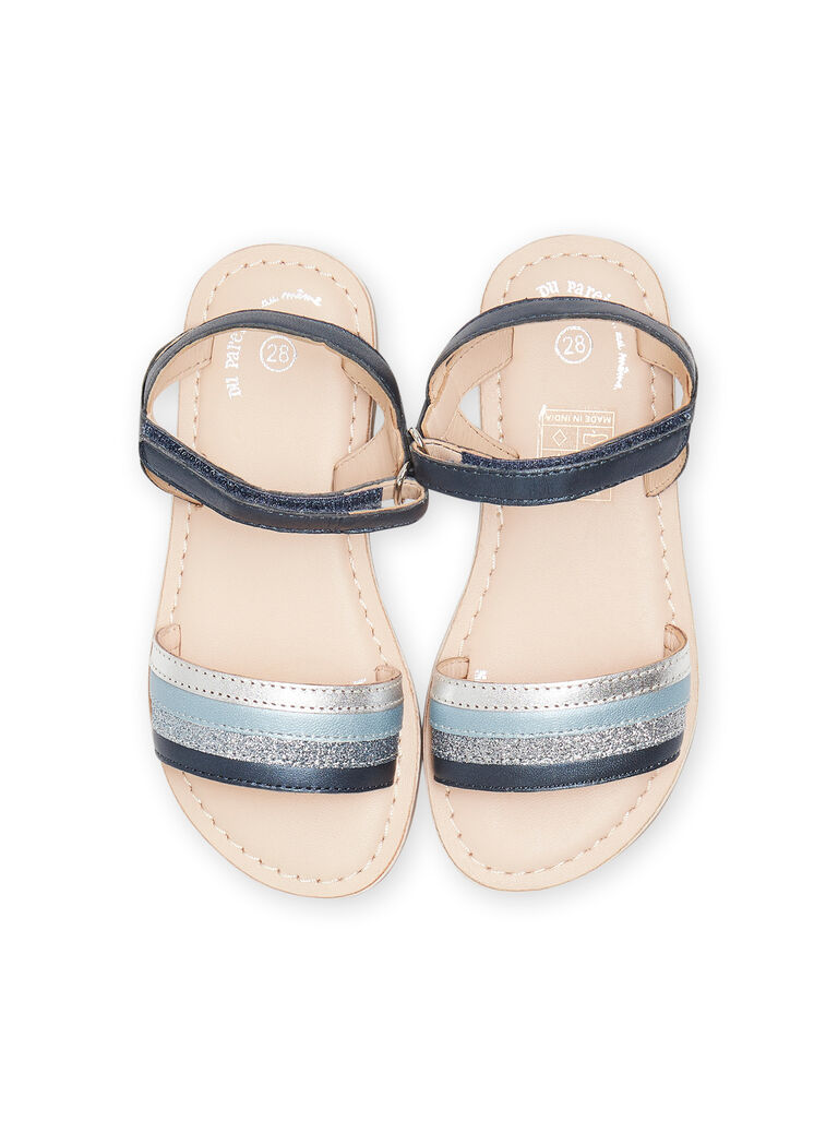 Sandales bleu marine enfant fille