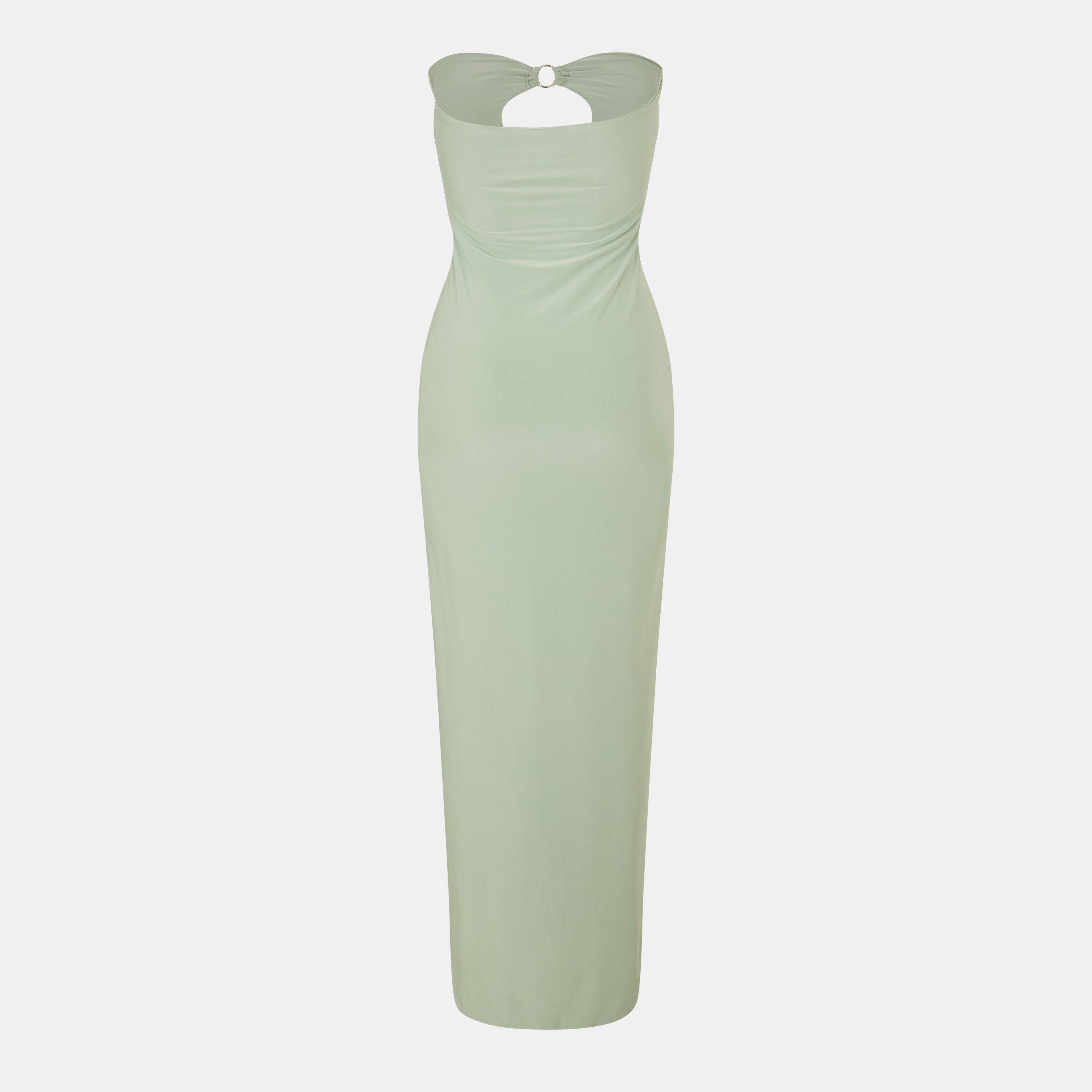 Missy Empire ME Slinky Bandeau Cut Out Maxi Dress Womens