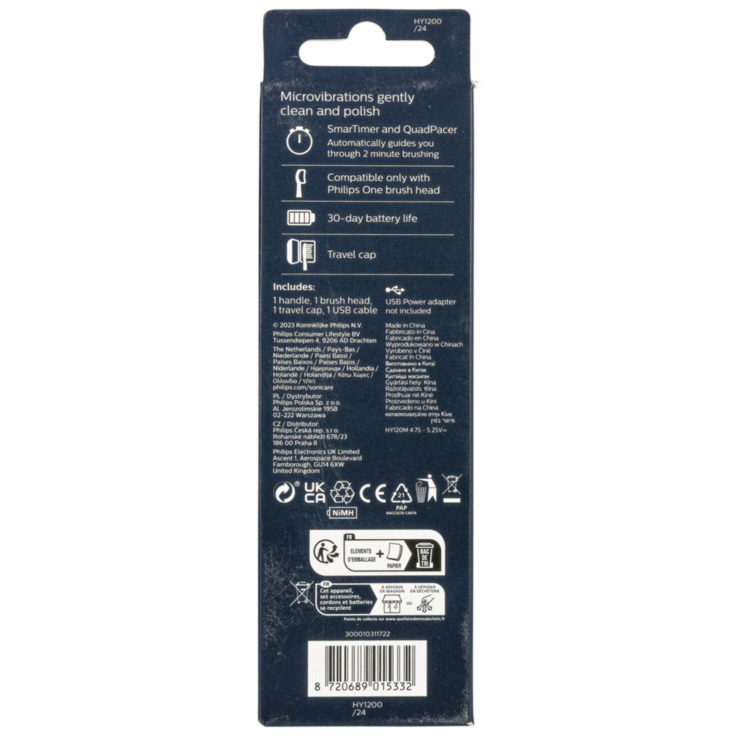 Philips One by Sonicare Handstück, blau HY1200/24