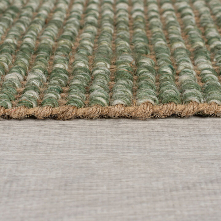 Jute loper - Motto Ombre Groen