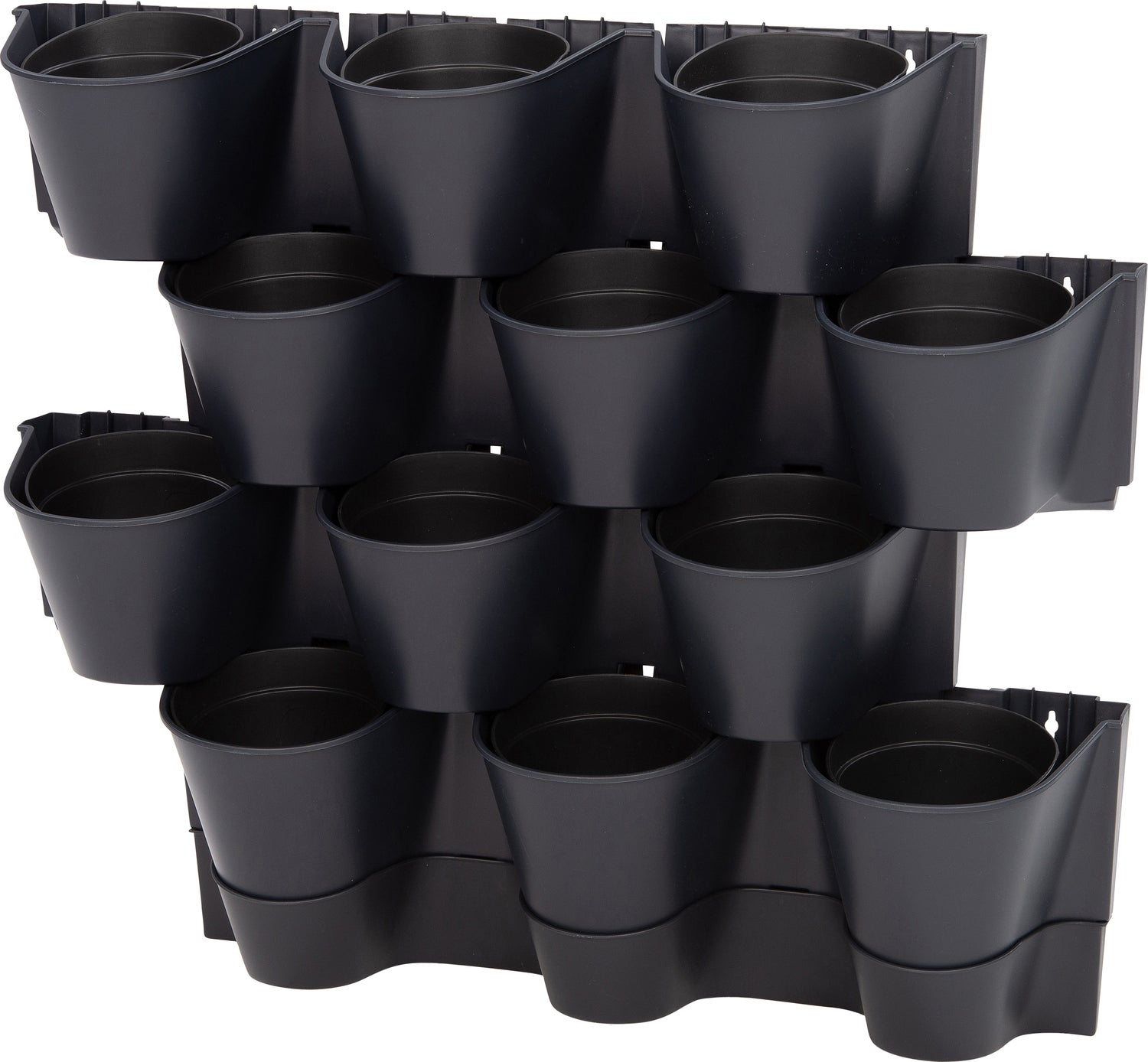Intratuin muur bloempot Cascade antraciet 67 x 17,7 x 57 cm