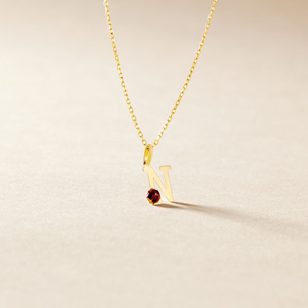 Pendentif Helidie Coccinelle Lettre Or Jaune