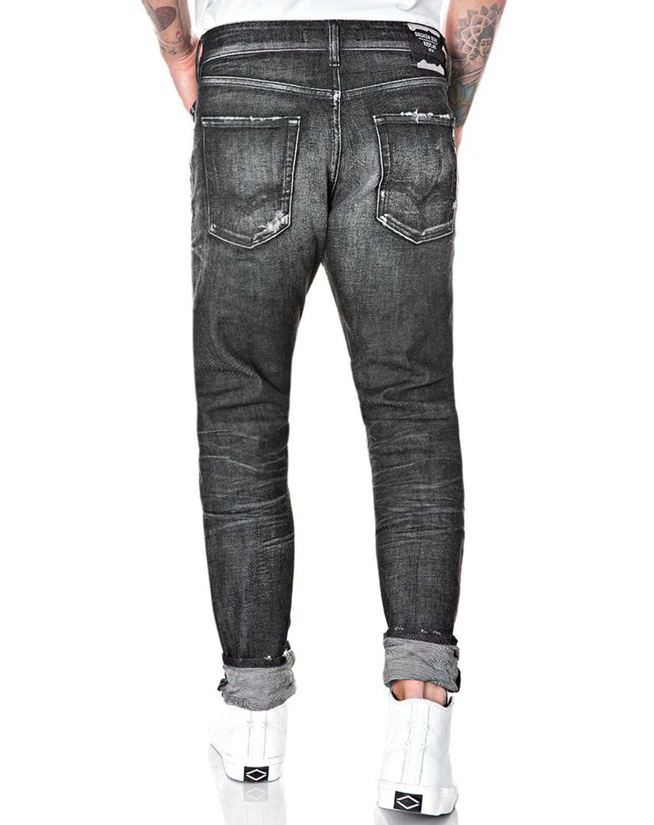 Replay Jean Tapered Tinmar noir délavé
