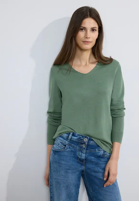 Basic Pullover - raw salvia green