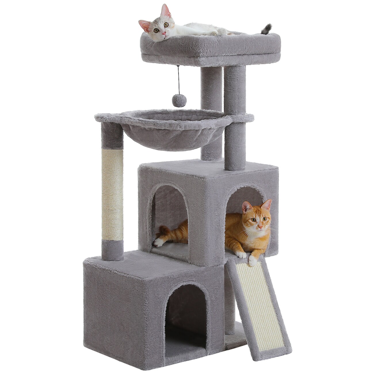 Pawz Road –Kratzbaum 104 cm–mit Höhlen grau