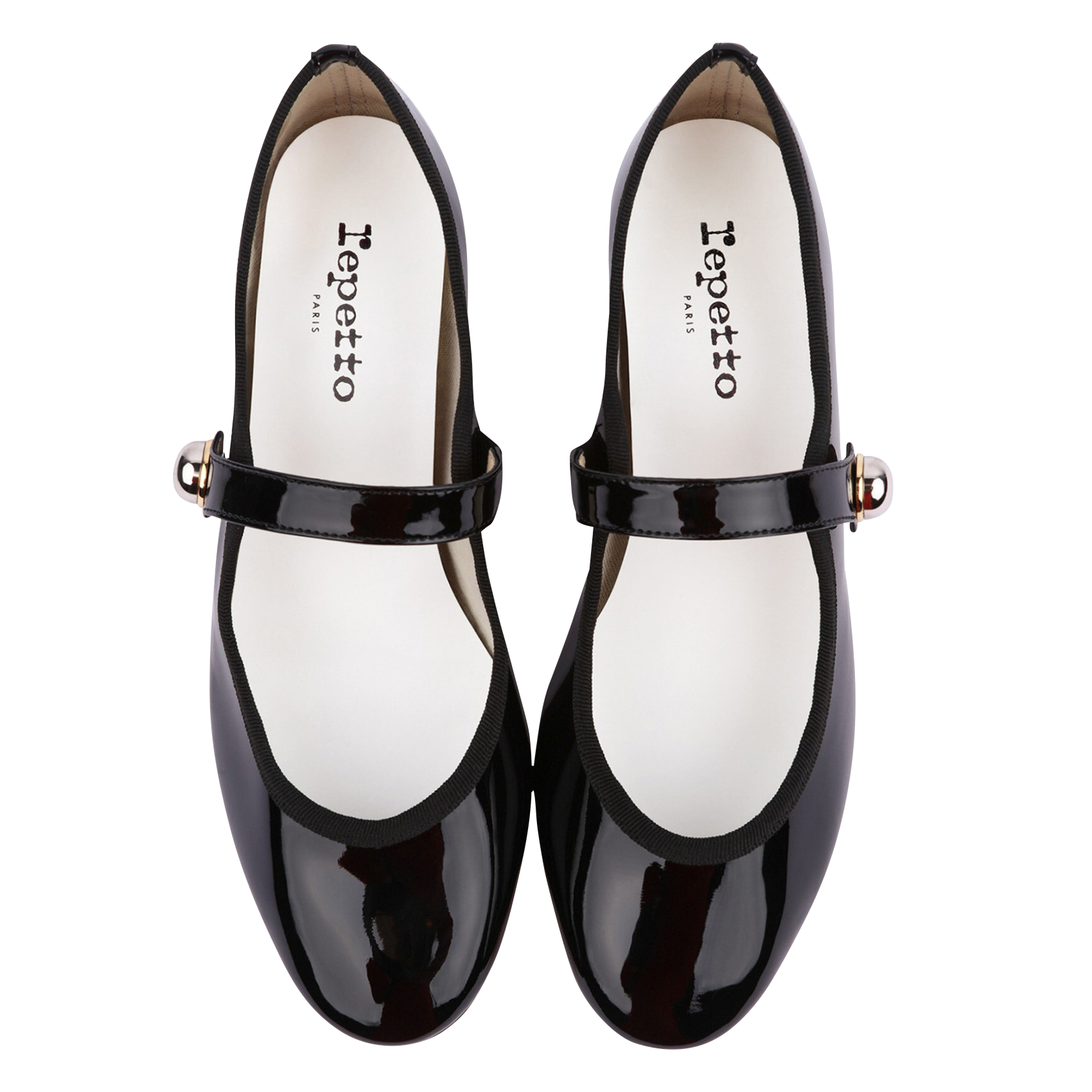 FABIENNE - Babies en cuir vernis | Noir