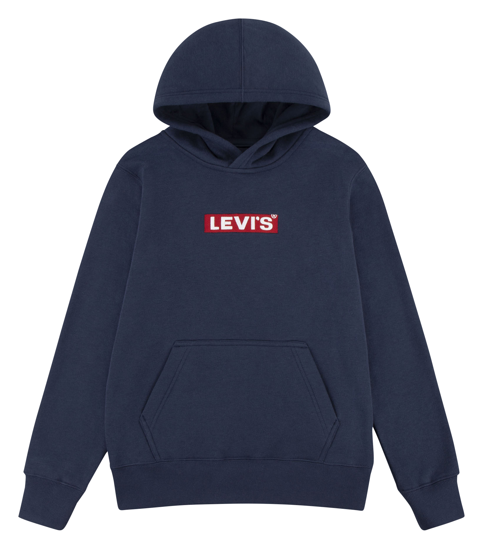 Sweat à capuche droit en coton mélangé | Bleu