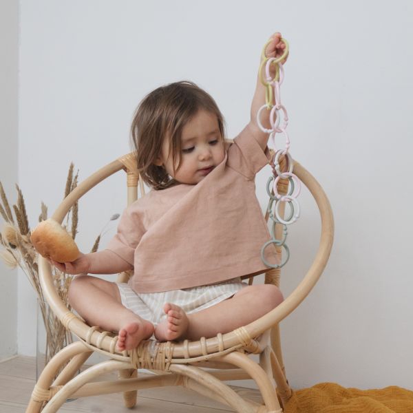 BiBs Loops Speelgoedringen - Sand / Dark Oak / Vanilla