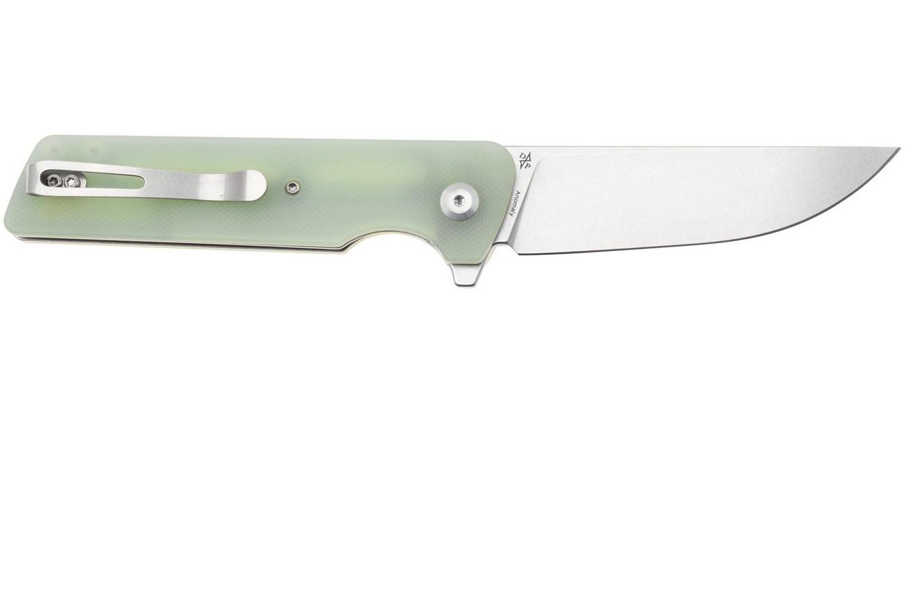 Tenable Knives Anomaly T2038A4 Stonewashed Nitro-V, Jade G10, zakmes, Pinkerton Knives design