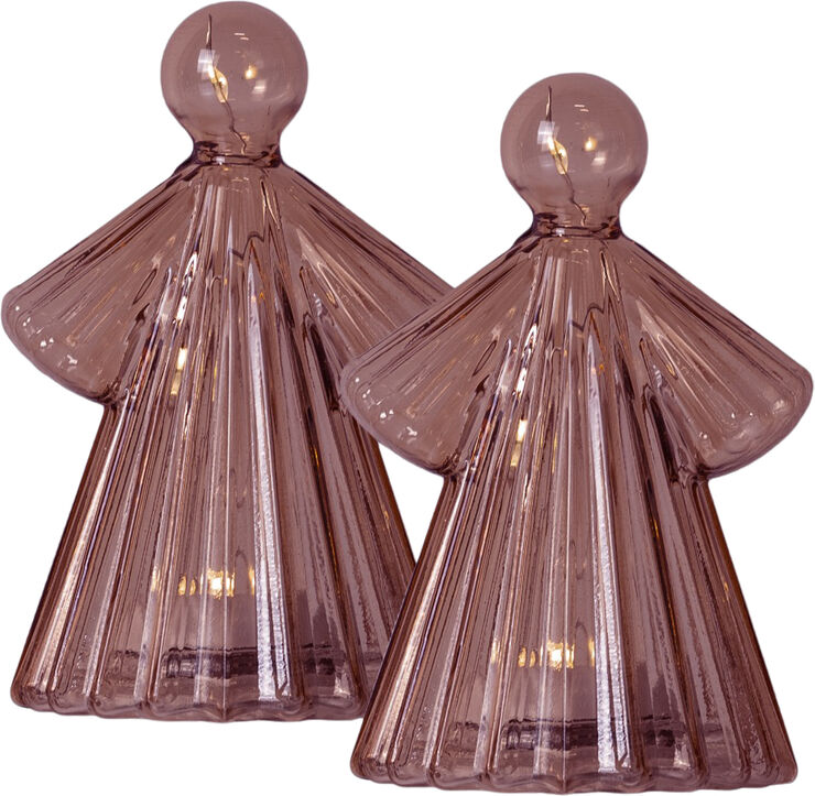 Sirius Alberte Engel 2stk H10cm Bordeaux