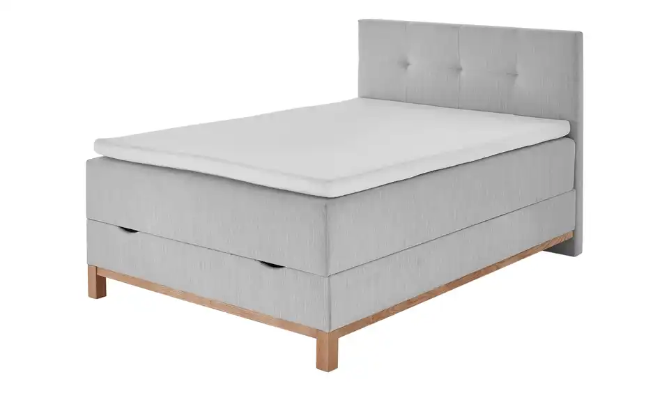 Boxspringbett Catania Hellgrau 140 cm