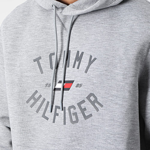Sweat Capuche Varsity Graphic 7559 Gris Chiné